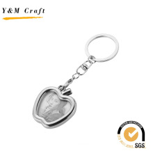 Fashion Zinc Alloy Apple Shape Photo Frame Metal Keyring